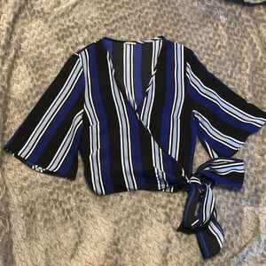 Tie up stripped blouse from Charlotte Russ